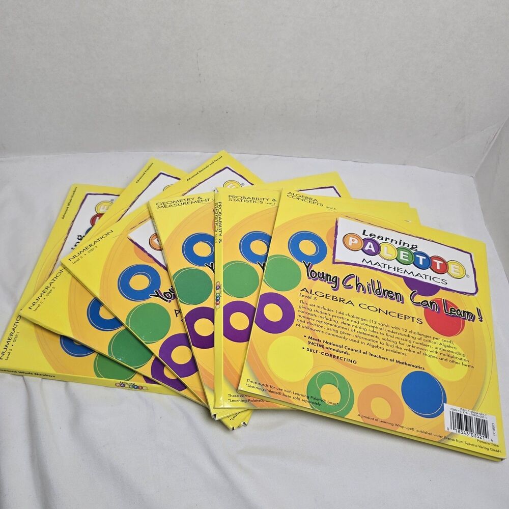 Learning Palette Level 5 Math Center Kit with 6 Sets/12 Cards EA Homeschool